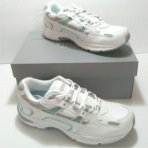 Vionic Women's 23walk  Orthaheel Technology Sneakers, White/Blue, Size 10